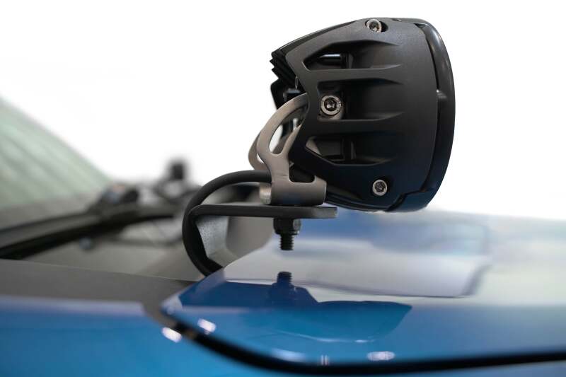 GMC 1500 Light Brackets - Addictive Desert Designs - Ditch Light Brackets - Hammer Black - `22-`27